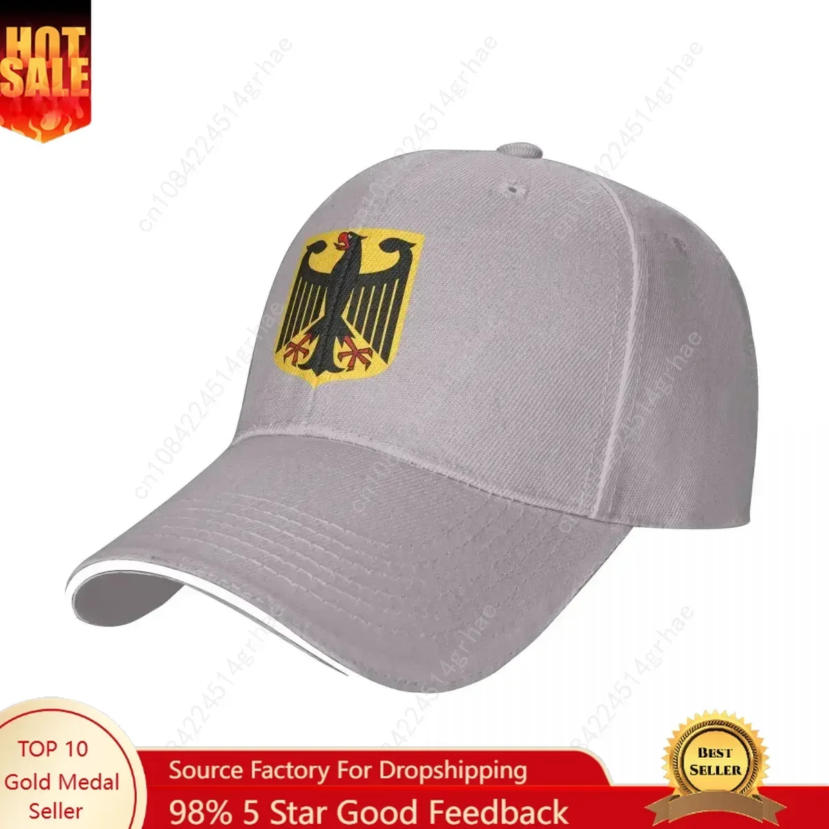 

Deutschland Baseball Caps Hip Hop Eagle Coat of Arms Sandwich Cap Unisex Style Adjustable Caps Hat Workouts