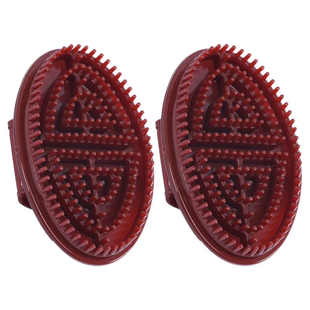 2 Pcs Massage Brush Head Acupoint Comb Tool Body Hair for Pain Relieve Tpe Massager Tools Scalp Scrubber