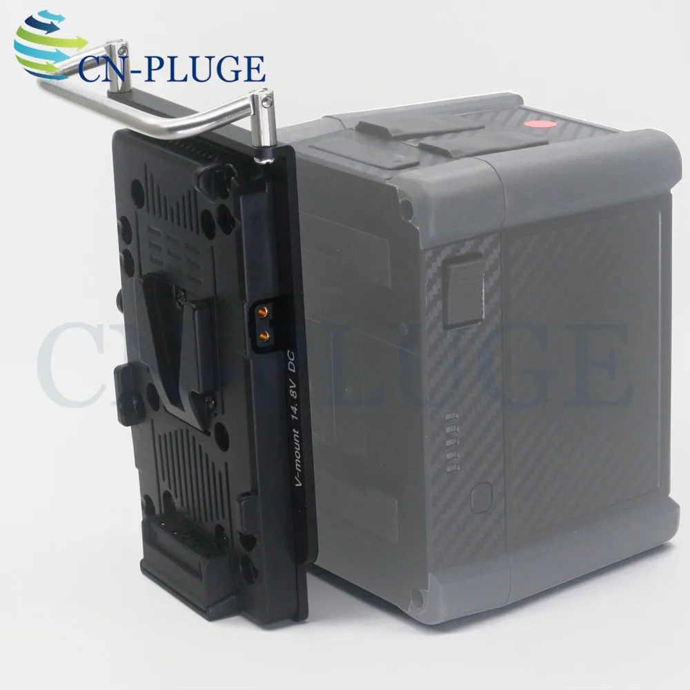 ARRI/RED Camera V-Mount to B-Mount Battery Plate DTAP Port Power Output. Electromechanical Separation With Handle