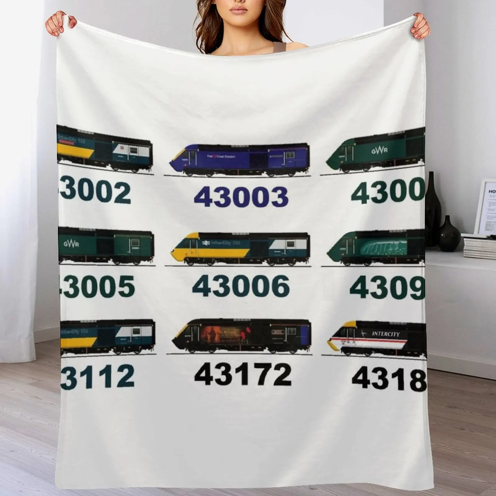 

CLASS 43 HST INTERCITY 125 Throw Blanket All Season Lightweight Soft Blanket for Bed
