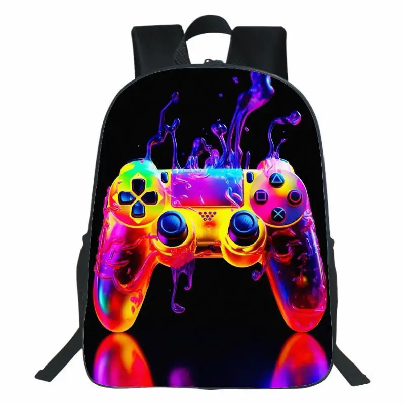 3D printed GamePad game controller, children's backpack, primary and secondary school backpack, youth backpack