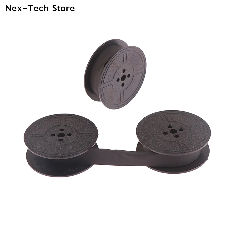 

Черная лента для пишущей машинки с двумя катушками, сменный комплект для пишущих машинок