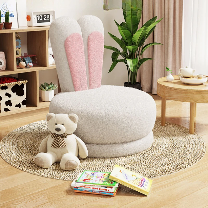 Children's Sofa Reading Corner Decoration Baby Lazy Seating Single Rabbit Backrest Rotatable Living Room Cute Chair