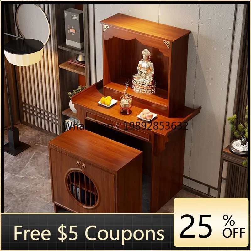 LYY Altar Incense Case for Home Use Guanyin God Altar Buddha God Worship Step Staircase Worship Cabinet