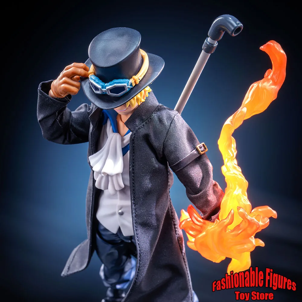 

SHF 1/12 Men Soldier Revolutionary Army Sabo Black Tactical Windbreaker With Iron Wire Fit 6Inch Action Figure Body Dolls