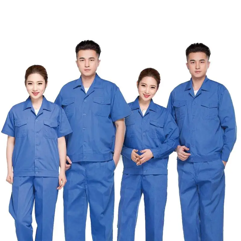 

Summer Work Uniform Set Thin Short Sleeve Long Sleeve for Auto Repair And Maintenance Men Women Cotton Blend Fabric Youth