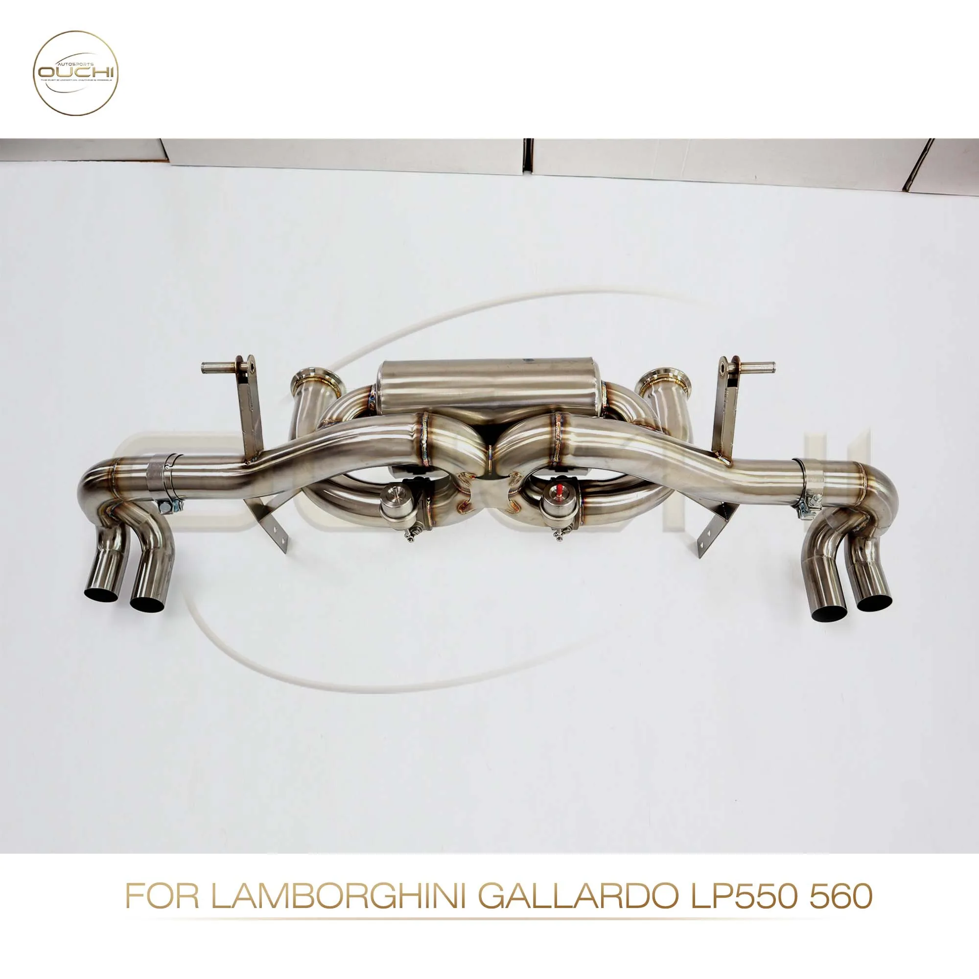 OUCHI Exhaust System Stainless Steel Performance Catback for Lamborghini Gallardo LP550 560 2007-2013 5.2 Muffler With Valve