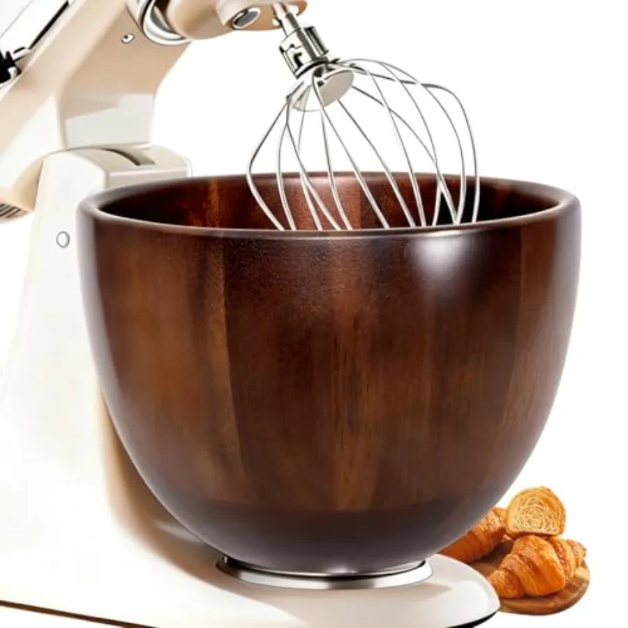 

Премиальная деревянная чаша для миксеров с наклонной головкой объемом 4,5 и 5 кварт, из массива акации, с замком из нержавеющей стали, замена оригинальной чаши.