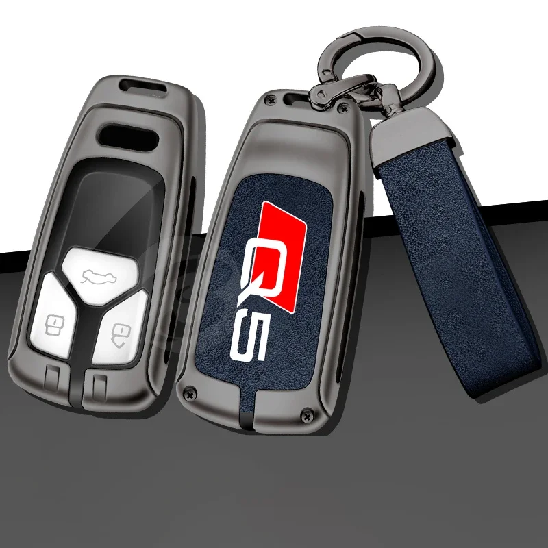 

Fashion Car Remote Control Key Case Full Cover for Audi Q5 Protection Key Bag Shell Keychain Keyless Interior Accessories