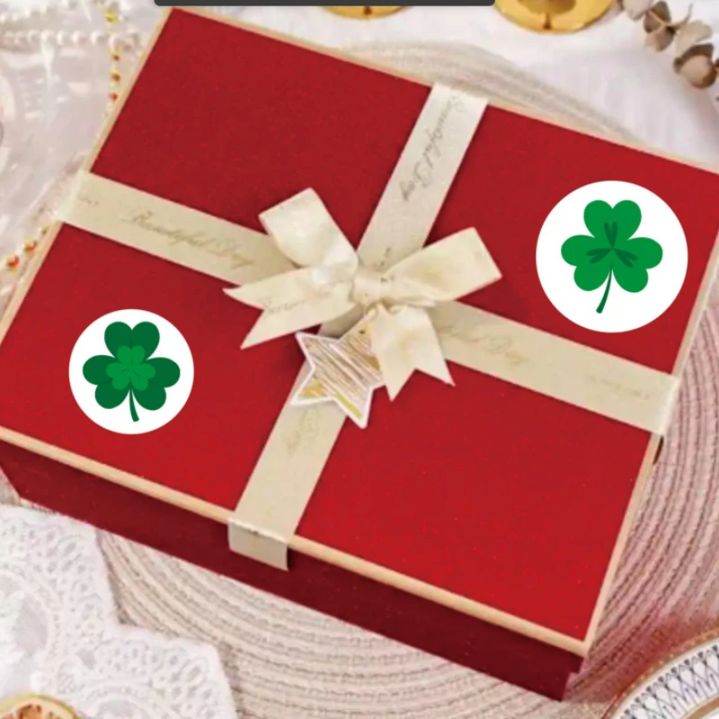 

100pcs Decoration Stickers Clover Decoration Party Supplies Gift Sealing Stickers Personalized and Customizable Stickers