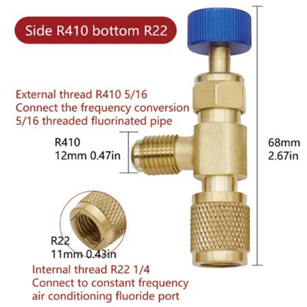 Air Conditioning Fluoride Safety Valve R22 R410 Connector Safety Adapter For Various Refrigeration Maintenance And Construction