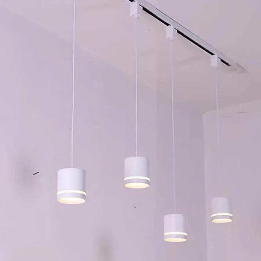 Nordic LED Track Light Spotlight 12W LED Pendant Light COB LED Ceiling Lamp Rail Track Lamps for Kitchen Cafe Dining Room Decor