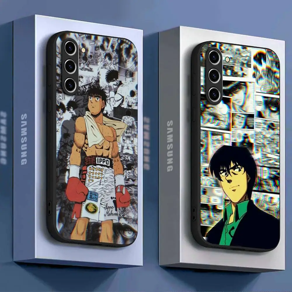 Hajime No Ippo Comic Cool Frosted Phone Case For Samsung Galaxy S25 S24 S23 S22 S21 S20 Plus Ultra Note20 Soft Black