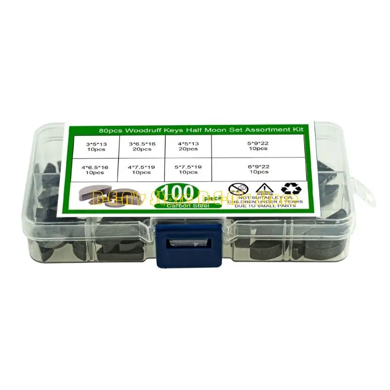 

Y1AD промышленная углеродная сталь клавиши Woodruff с хранением ящика 80 шт.