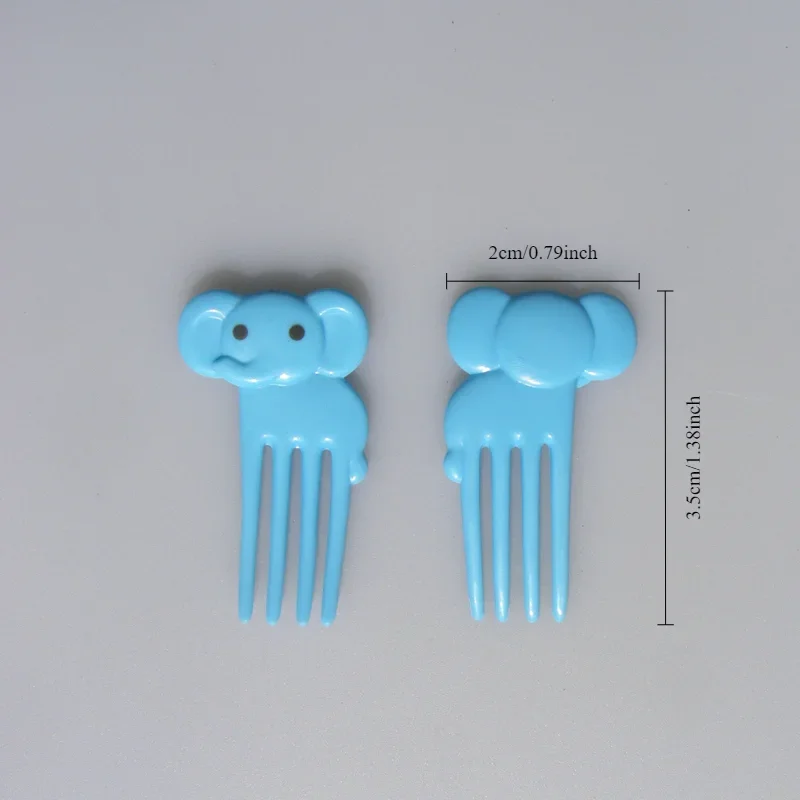 10pcs Mini Animal Fruit Fork Cartoon Children Snack Cake Dessert Food Pick Toothpick Bento Lunches Party Decor Random Color