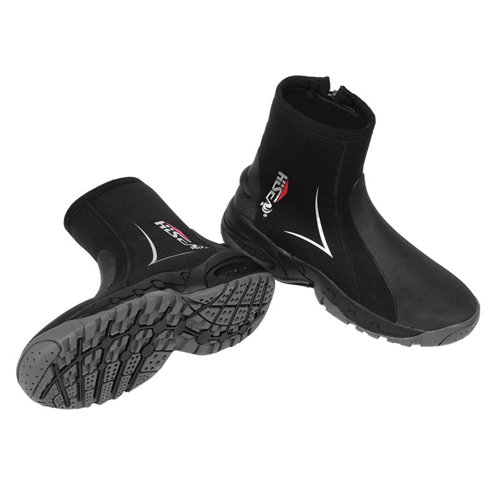 Dive Boots Wetsuit Boots 15mm Neoprene with Side Zipper Warm Anti-Slip for Men and Women Snorkeling Scuba Diving Dive Booties