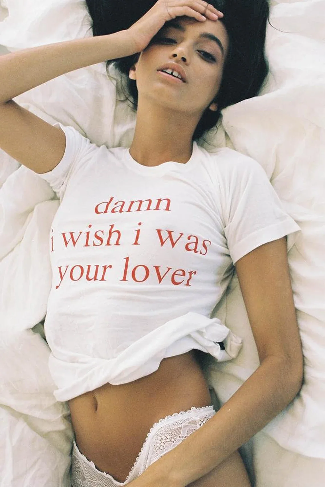 Skuggnas Damn I Wish I Was Your Lover T-Shirt Aesthetic Tee Gift for Her Love Grunge Shirt Unisex Cotton t shirt Women Shirts