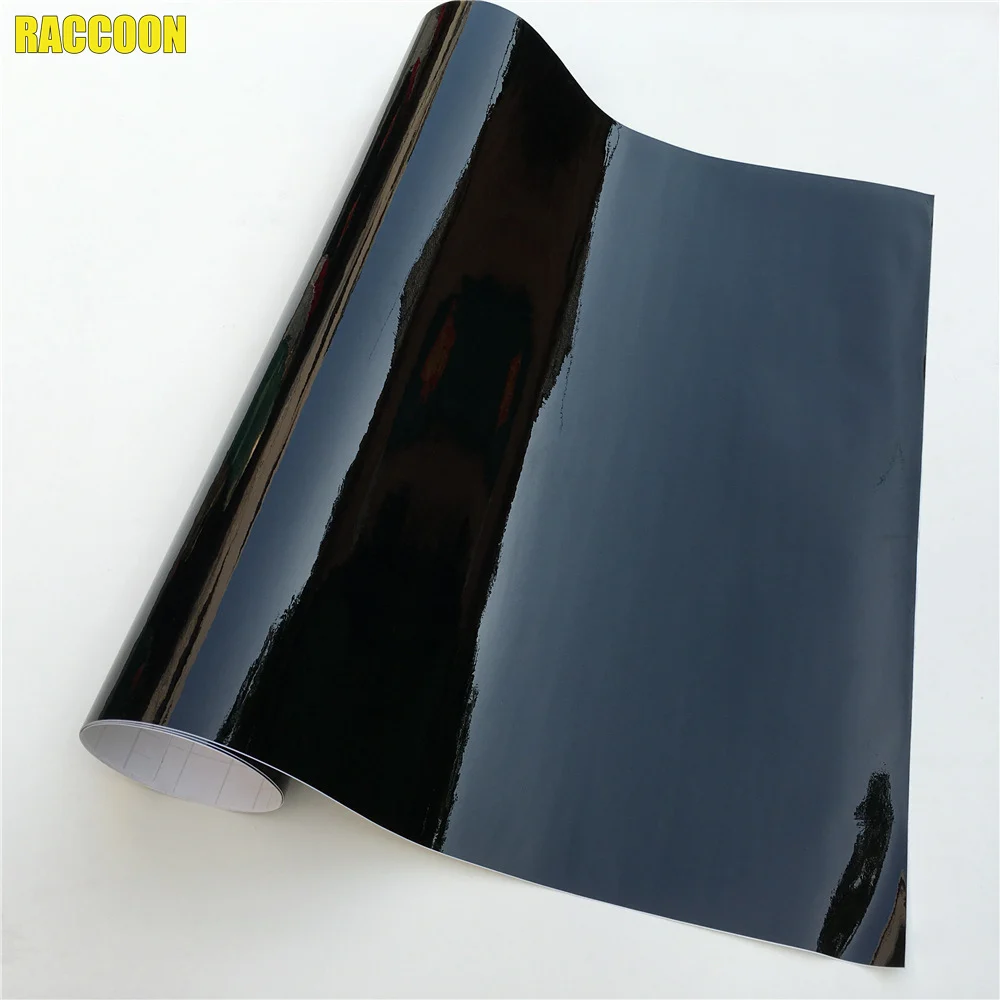

Car Sticker Glossy Black Vinyl Wrap Film Gloss Black Self Adhesive Vinyl Sticker Bubble Free Exterior Parts