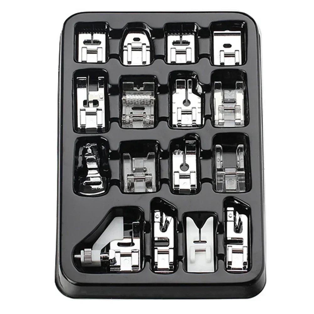 Sewing Machine Presser Feet Kit Universal 16pcs Feet Set With Clear Case For Brother Singer Janome Sewing Accessories