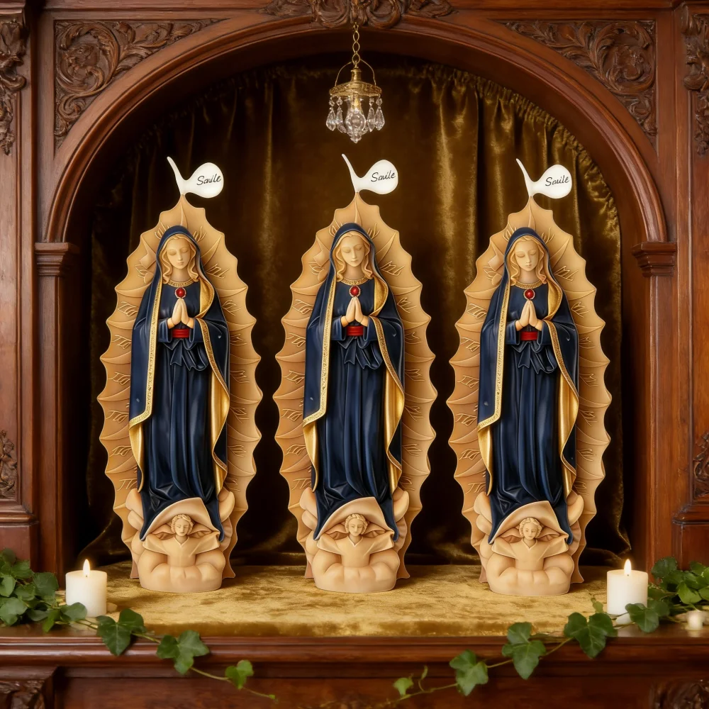 3d virgem maria vela molde de silicone diy família sagrada jesus estátua molde de gesso velado madonna segurando bebê decoração religiosa molde