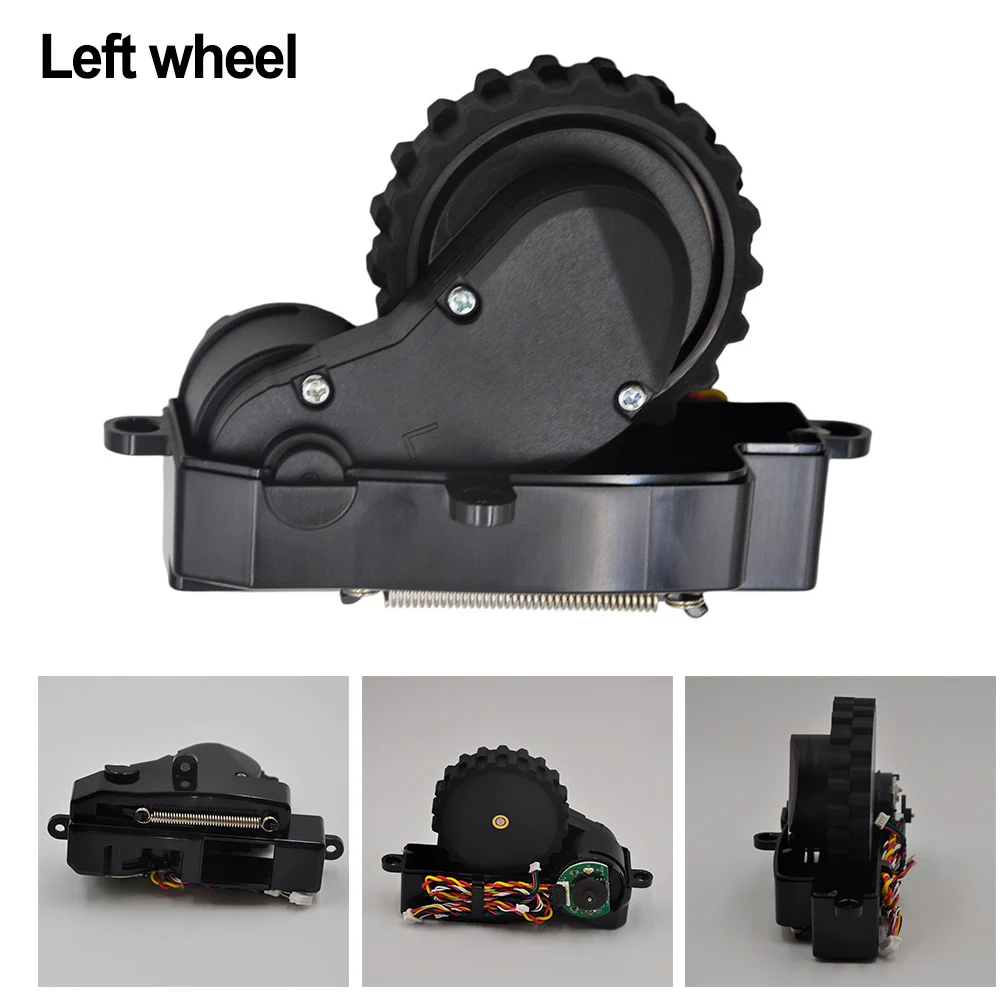 Black Left Wheel Assembly Long-lasting Performance Smooth Texture Wheel Motor Assembly Durability Home Cleaning