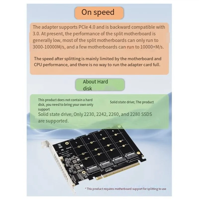 

Well Made-PCIEX16 NVME PCB PH44 NVME PCIE Signal Split Array Card Адаптер расширения массива