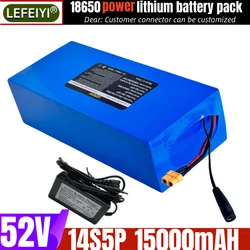 100% original 18650 14S5P battery pack 52V 1500mAh rechargeable battery suitable for balance car, bicycle, scooter and tricycle