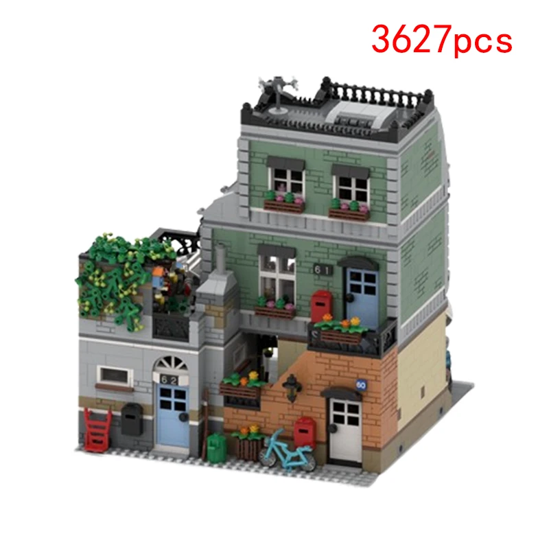 Spot MOC-59472 small particle assembly building blocks carpenter store toy house building house 3627pcs children\'s gift