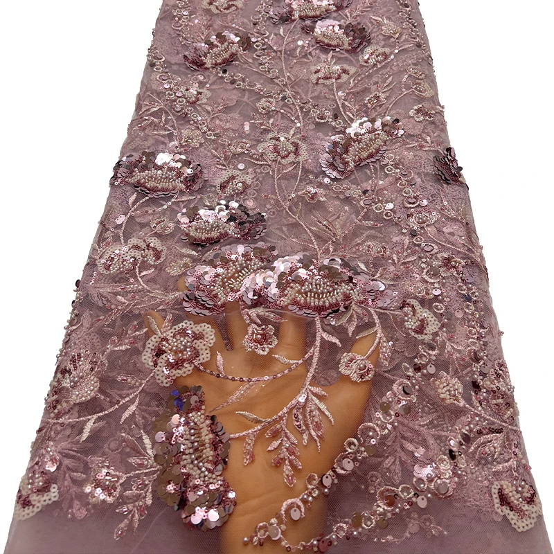 قماش شبكي فرنسي فاخر، أنماط مطرزة كبيرة وصغيرة عالية الجودة، فستان قماش دانتيل مطرز بالترتر الأفريقي