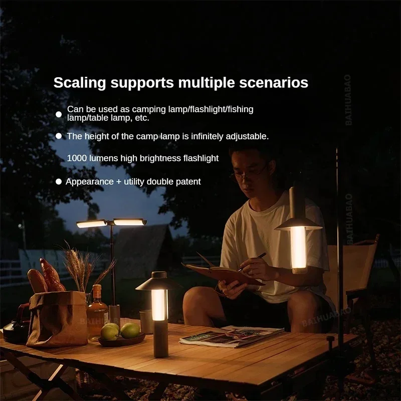 Nextool-linterna de luz para acampar, luz fuerte multifuncional, lámpara de noche recargable para el hogar al aire libre, lámpara de mesa