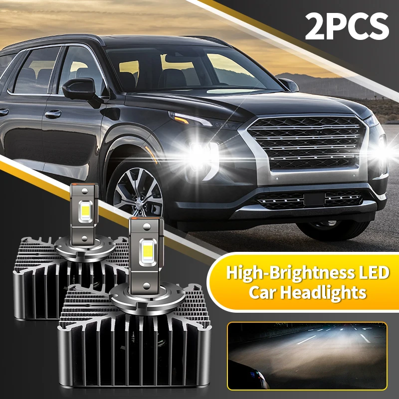 

2PCS D1S D3S D8S LED Headlights HID 70W Universal Car Light D2S D4S Turbo LED 30000LM Two-sided CSP Chip 6000K Plug&Play DC12V