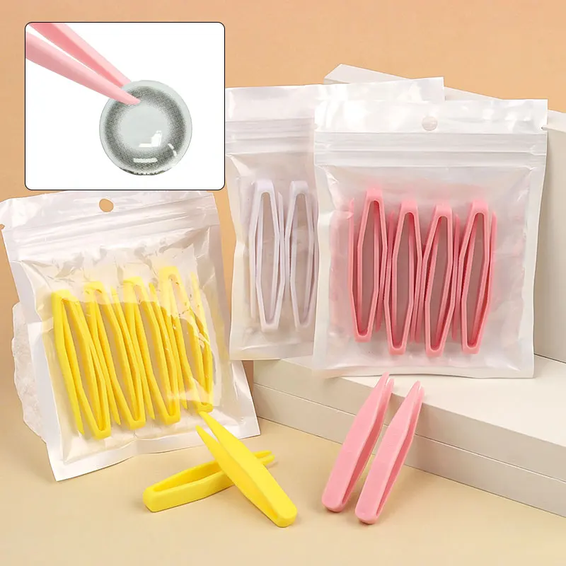 Pinzas de plástico para pestañas, Clip para cejas, Clips para párpados dobles, máscara Facial, asistente de belleza, herramienta portátil, suministros de maquillaje, 10 Uds.