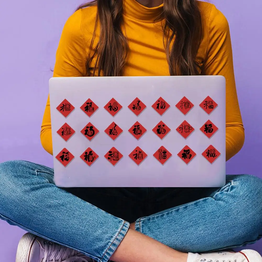 Pegatinas de dibujos animados de Año Nuevo Chino, juego de pegatinas impermeables con temática china para álbum de recortes, equipaje, portátil, año del Dragón