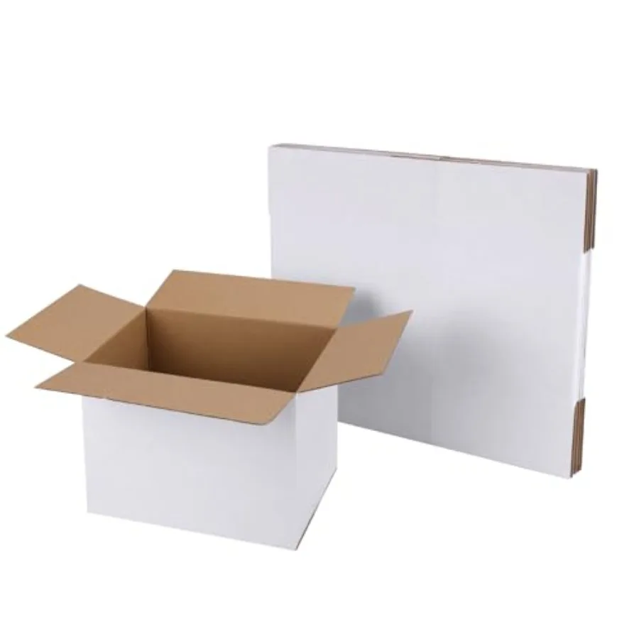 

8x6x6 White Shipping Boxes Set of 6, White Corrugated Cardboard Boxes for Small Business Shipping Mailing Packing
