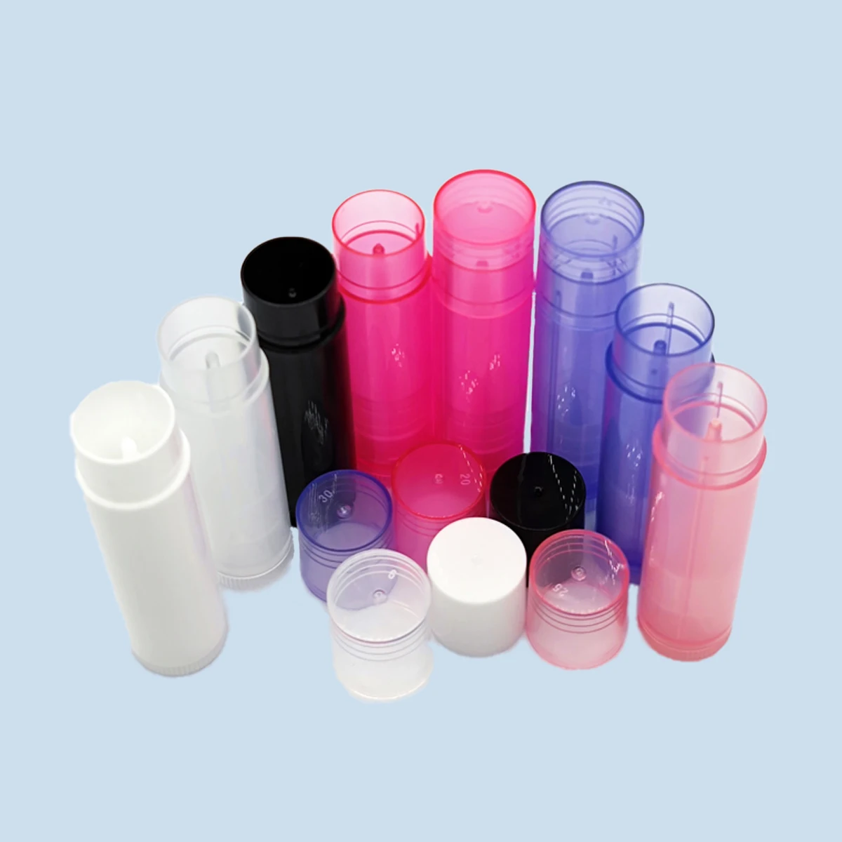 100pcs/pack 5g 5ml Empty Lip Gloss Tubes Lipstick Jars Balm Tube Cap Container Travel Makeup Tool Lip Balm Cosmetic Containers