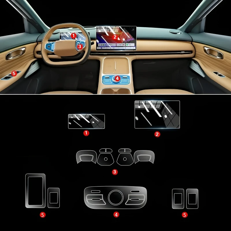 Für Geely Galaxy Starship 7 Dashboard Multimedia GPS Konsole Navigation Transparent Anti-Scratch Schutz Film Modifikation 26 – Detail 2
