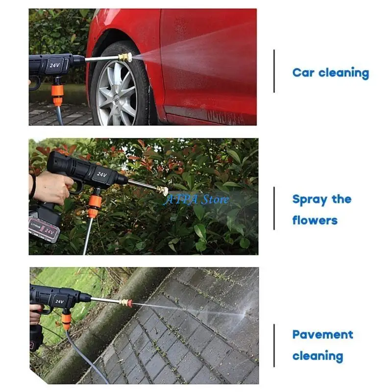 

U13C 30Bar Car Auto Washer Cordless Pressure Water 13200ma Battery Foam Generator Power Cleaner for Car Washing