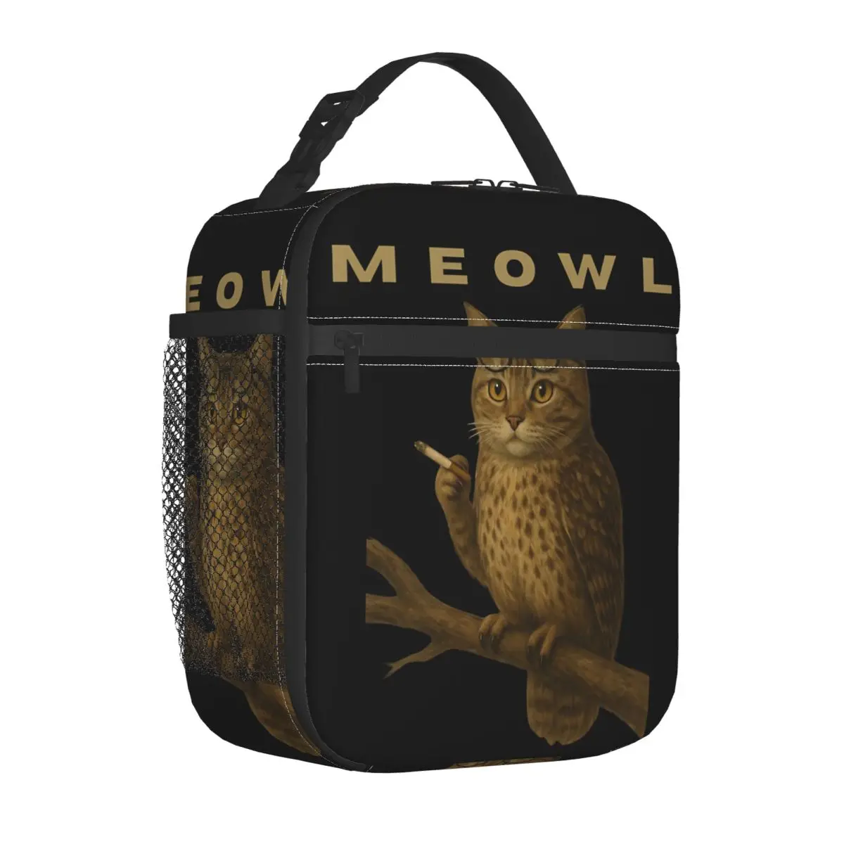 حقيبة غداء معزولة على شكل قطة مضحكة من Meowl حقيبة حرارية حاوية غداء كبيرة لصندوق الغداء وحقائب يد للطعام على الشاطئ في الهواء الطلق #2