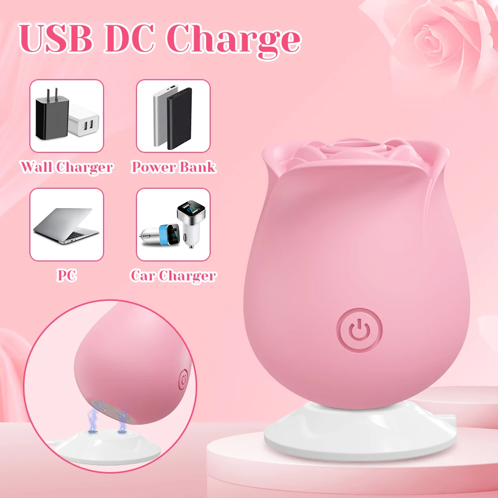 Sucking Rose-Vibrator for Women Clitoris Stimulato Vacuum Nipple Clitoris Stimulator Masturbation Adult Supplies Female Sex Toy view 3