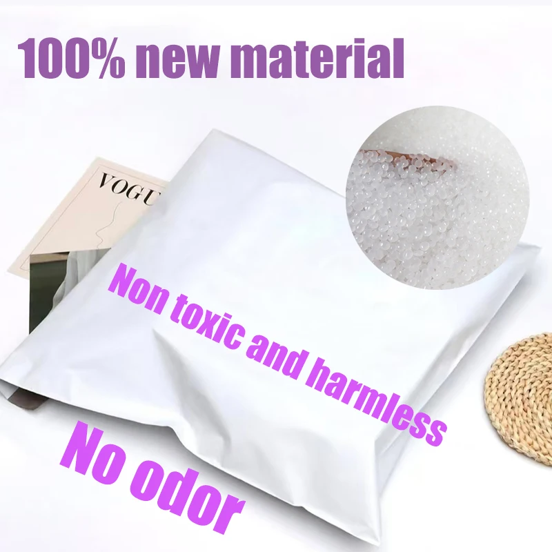 Nunify 100Pcs/Lot New Materials Waterproof Hair Wig Packaging Bags Express Bag Logo Brand Printing Envelope Courier Pouch