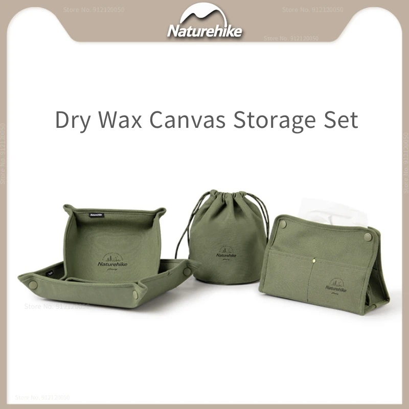 

Naturehike Camping Item Storage Set Dry Wax Waterproof Antifouling Outdoor Camp Home Dinner Picnic Table Canvas Storage Package