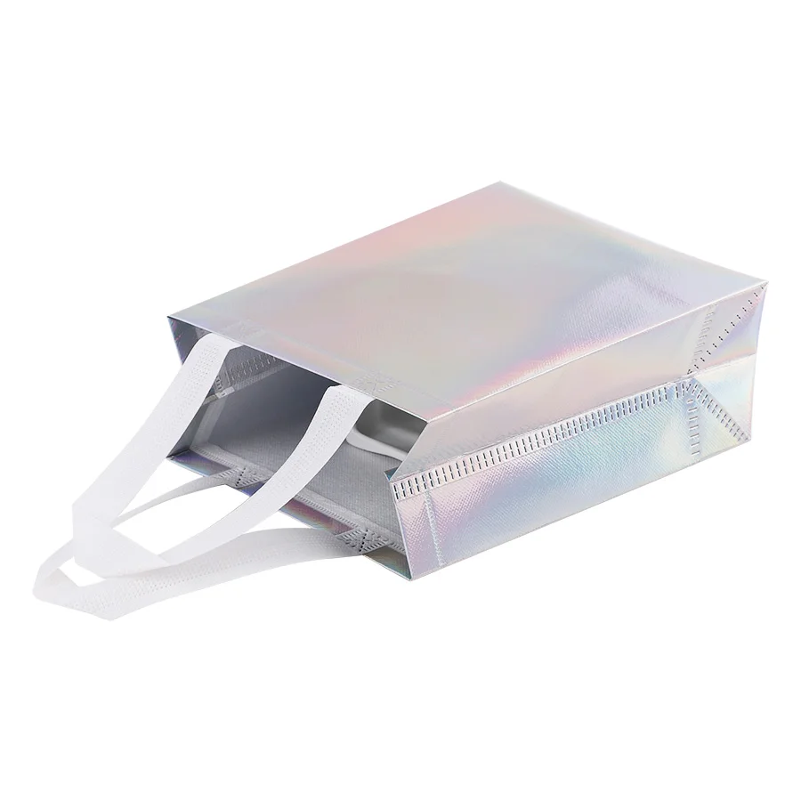 10/20 Stück Bunte Laser-Geschenktüten aus Vliesstoff für Hochzeiten, Geburtstage, Gastgeschenke, Weihnachten, Süßigkeiten, Kekse und Geschenkverpackungen – Detail 5