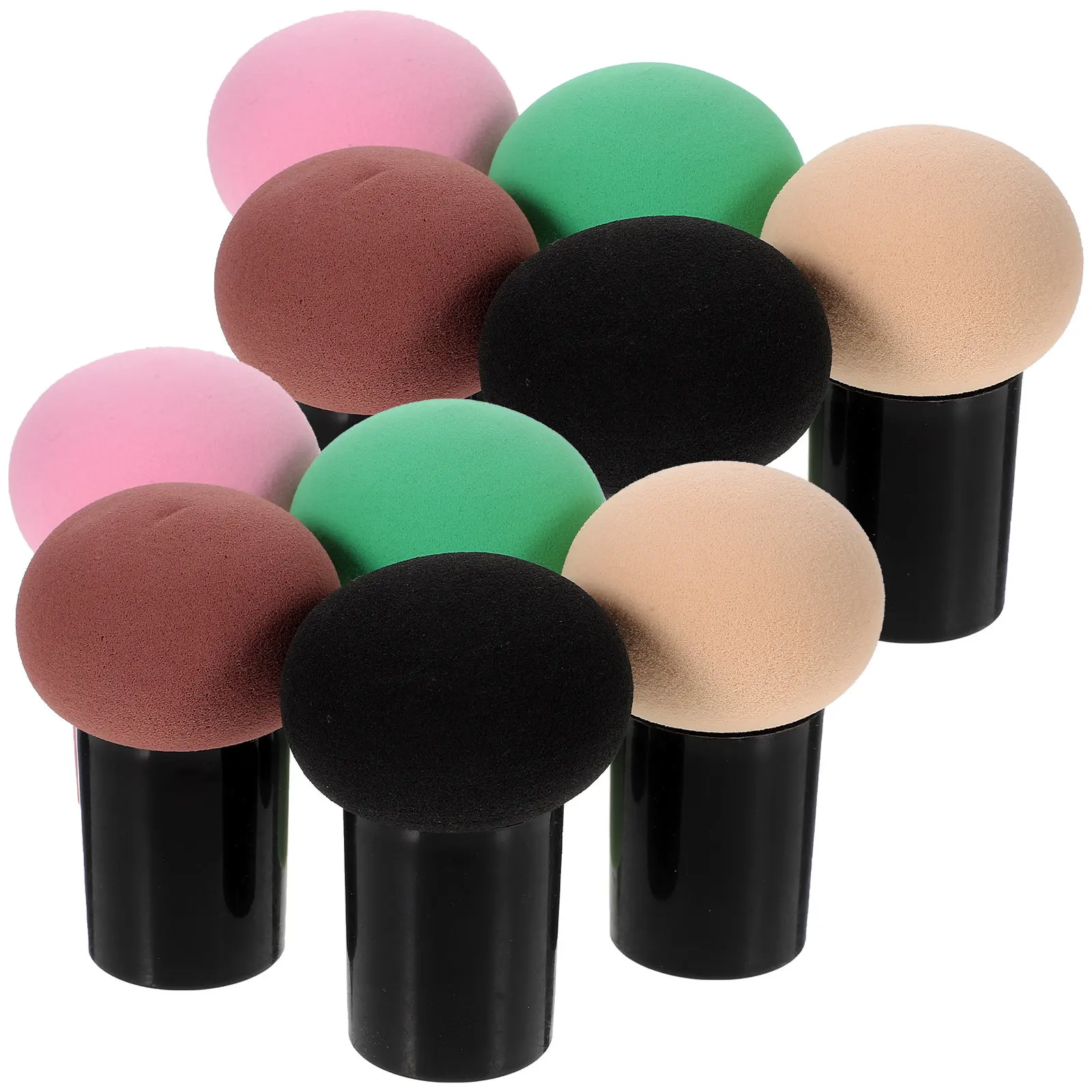 10 Pezzi Spugnette Trucco a Fungo, Applicatori per Fondotinta e Cipria, Strumenti di Bellezza, Accessori per il Trucco