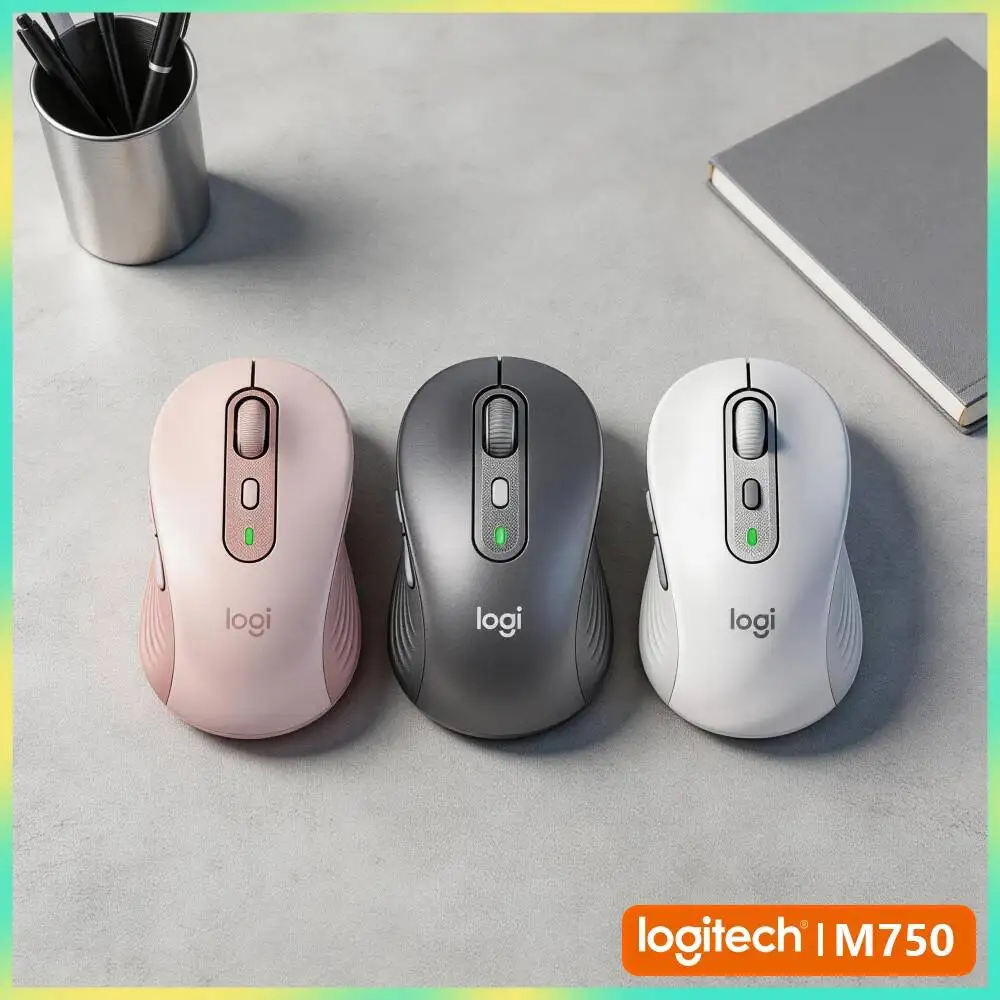 Logitech M750 Ergonomic Mouse - Quiet Comfort Clicks, 3-Device Fast Sync, 20-Month Battery, Daily Home Office Use Tool Pick