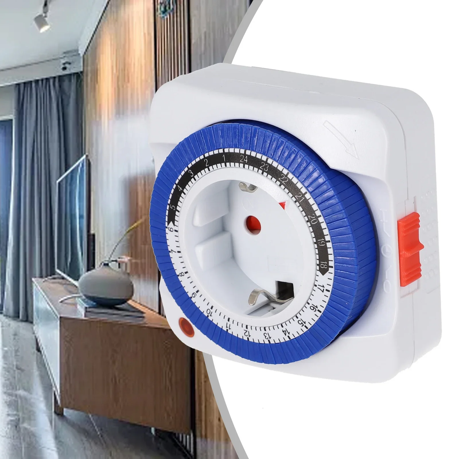 Efficient Energy Saving Timer Socket  Easy to use Mechanical Switch  Suitable for Various Appliances  EU Model