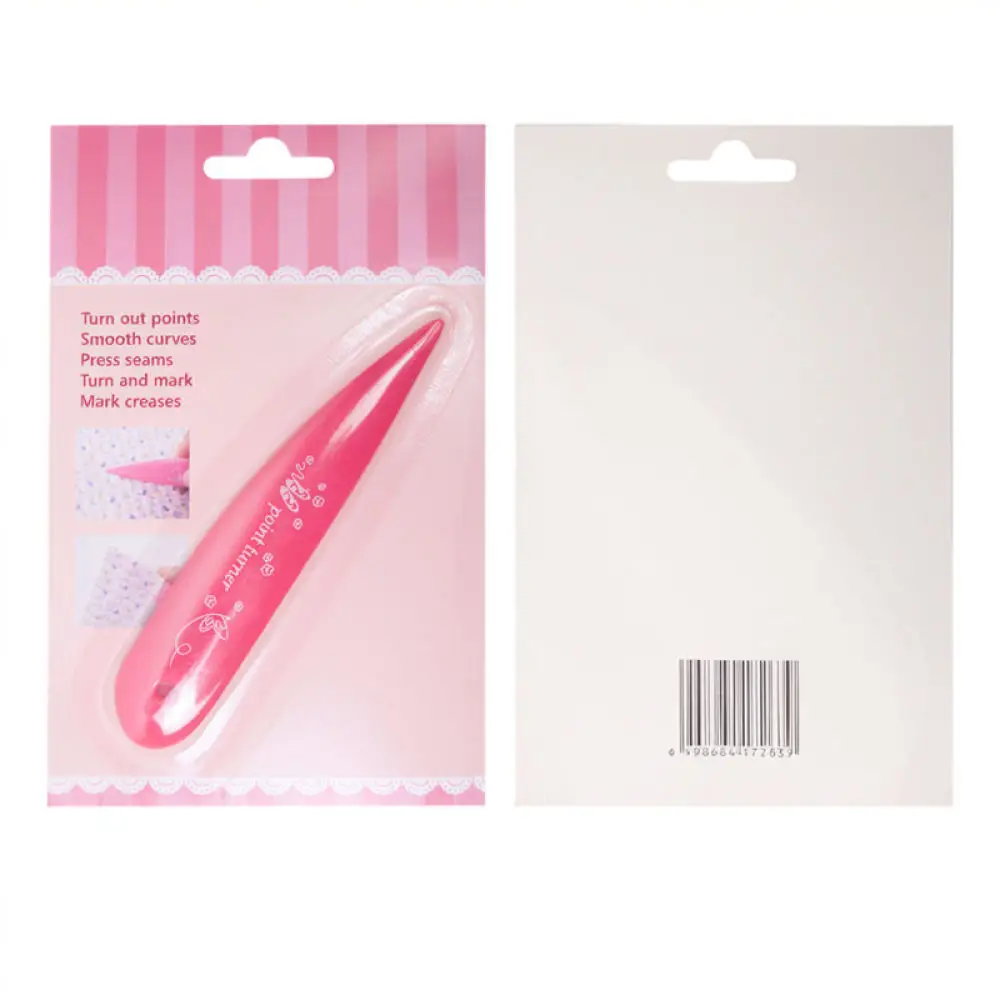 Handy Point Turner Bone Folder For Sewing Fabric Pressing Creasing Quilting Crafting Paper Folding Decorative Pink Tool