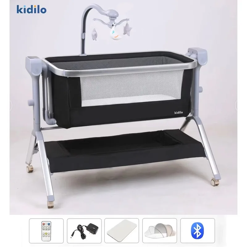 2026 Kidilo Classic Folding Cheap Movable Baby Crib Bassinet Kid Bed Portable Children Coat Bed And Baby Court Bed Cot Y11