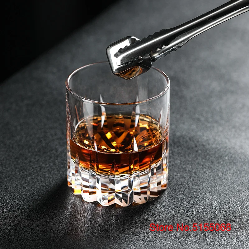 Modern Style Vast Sky Whisky Rock Glass Manual Cut Crystal Sword Pattern Old Fashioned Brandy Tumbler Whiskey XO Snifter Liquor