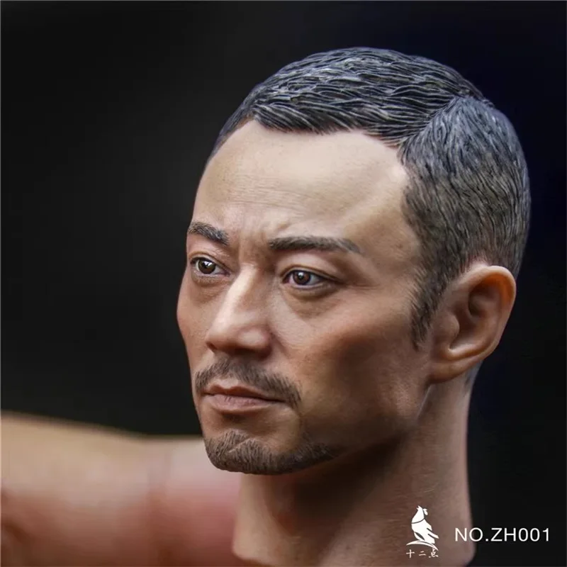 ZH001 1/6 Male Soldier Tough Guy Zhang Hanyu Head Carving Model Accessories Fit 12'' Action Figure Body In Stock