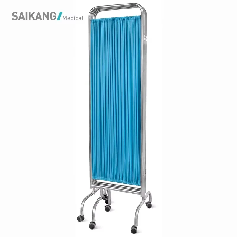Image 3: Rideau de séparation pliable en acier inoxydable pour hôpital